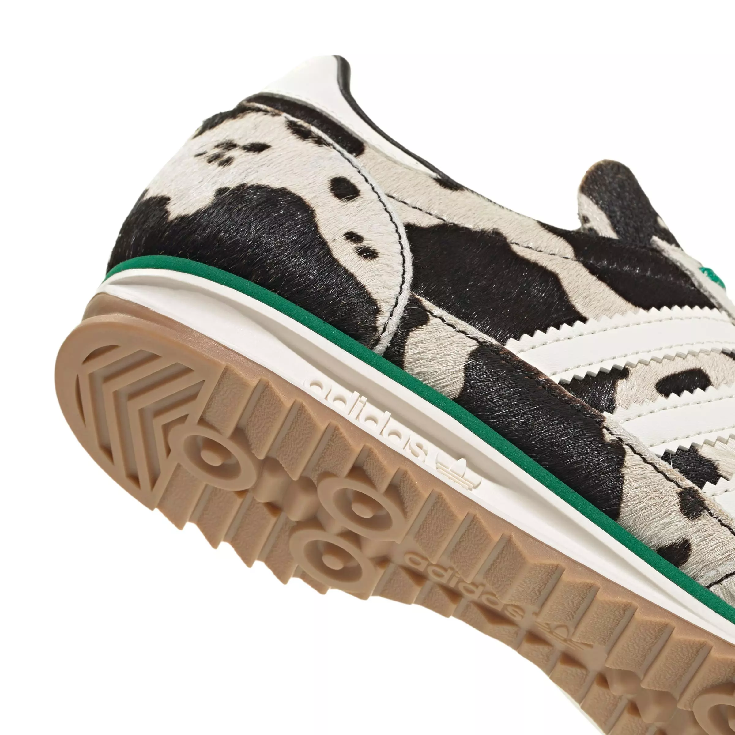 adidas Originals SL 72 OG "Cow Print" Women's Shoe - BLACK/OFF WHITE/GREEN