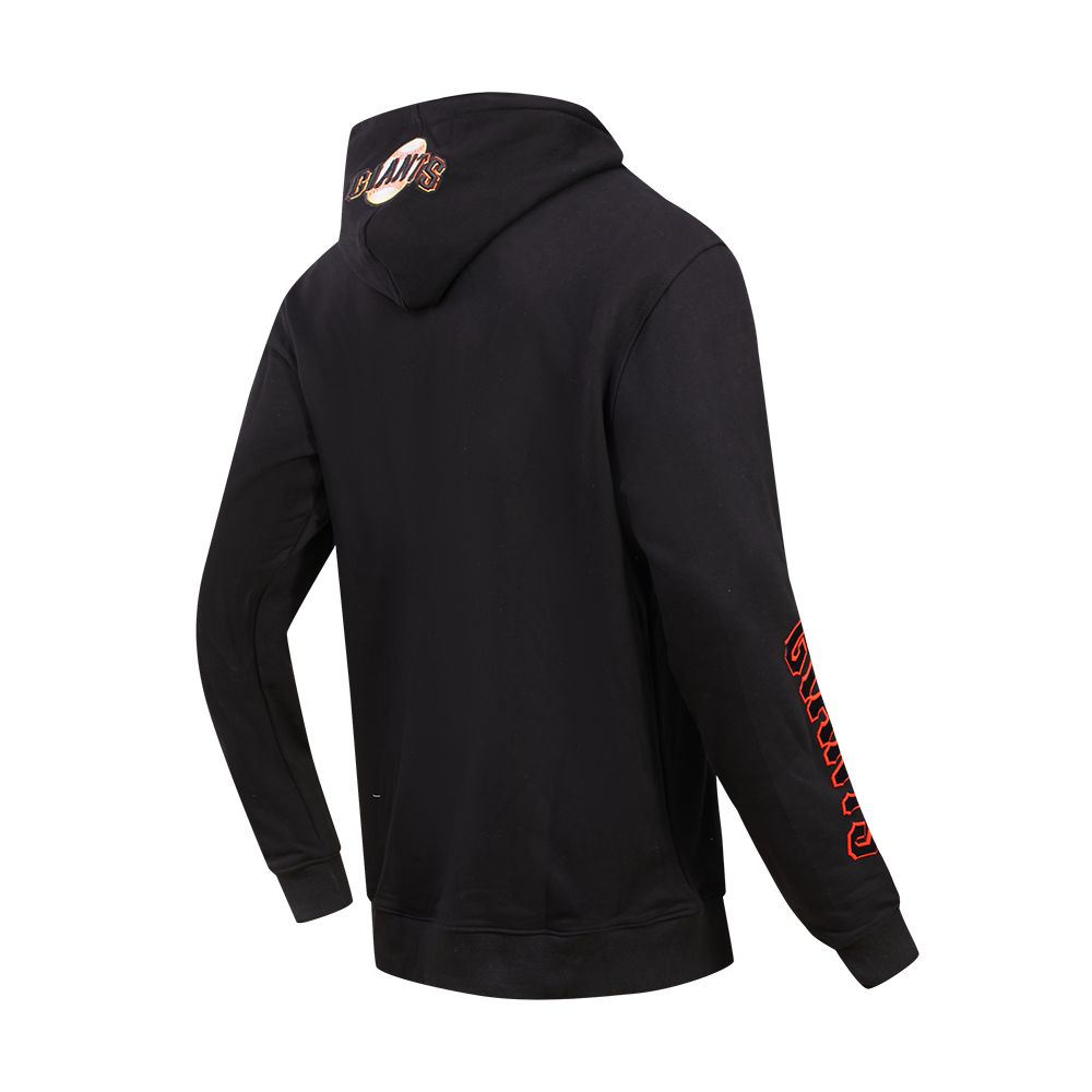 Pro Standard Men's San Francisco Giants Classic Fleece PO Hoodie -Black - BLACK Thumbnail View 4