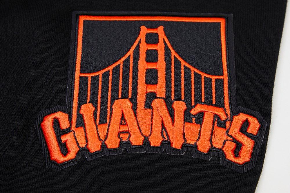 Pro Standard Men's San Francisco Giants Classic Fleece PO Hoodie - Black - BLACK Thumbnail View 5