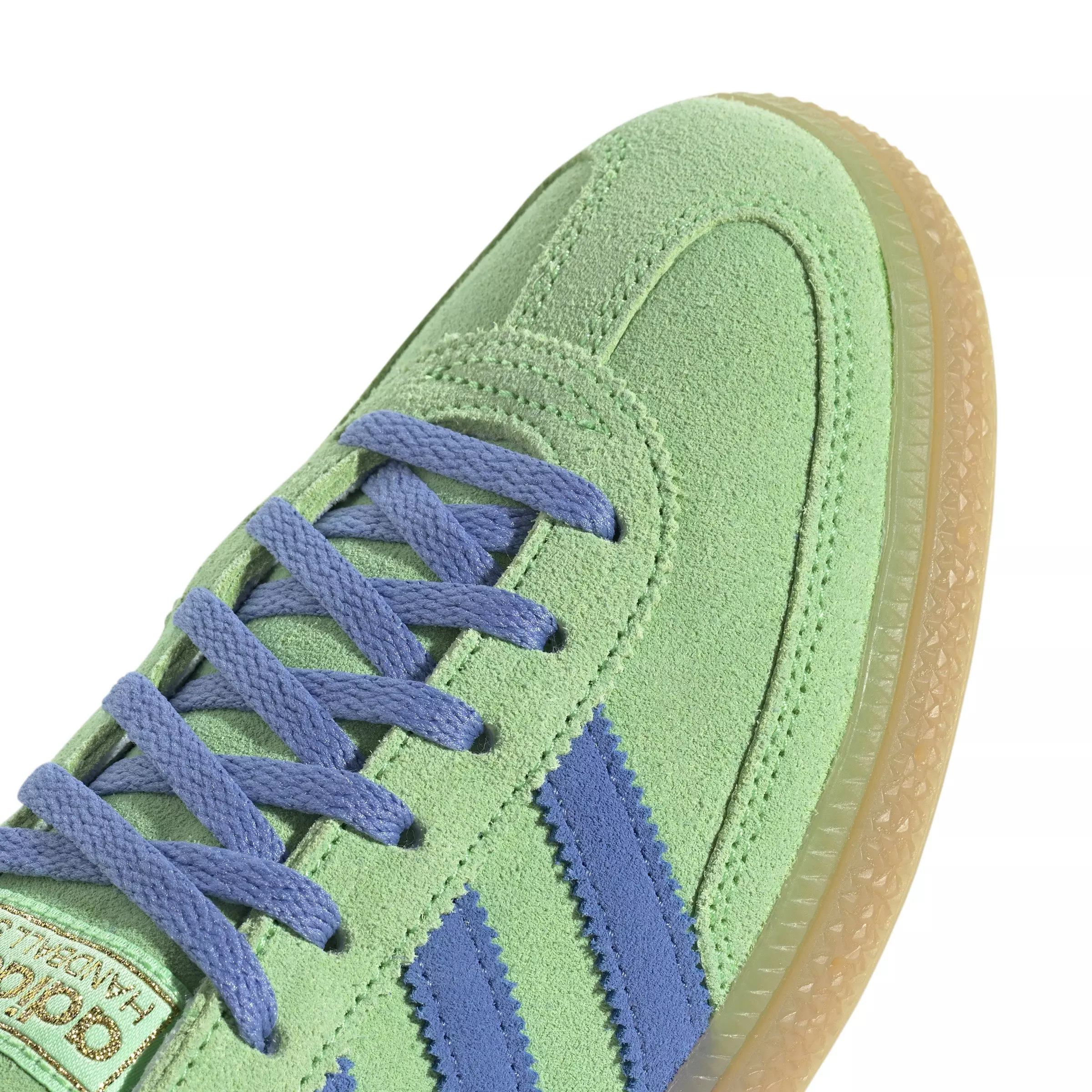 adidas Originals Handball Spezial "Lime Burst/Blue Fusion/Gum 1" Women's Shoe - LIME/BLUE/GUM