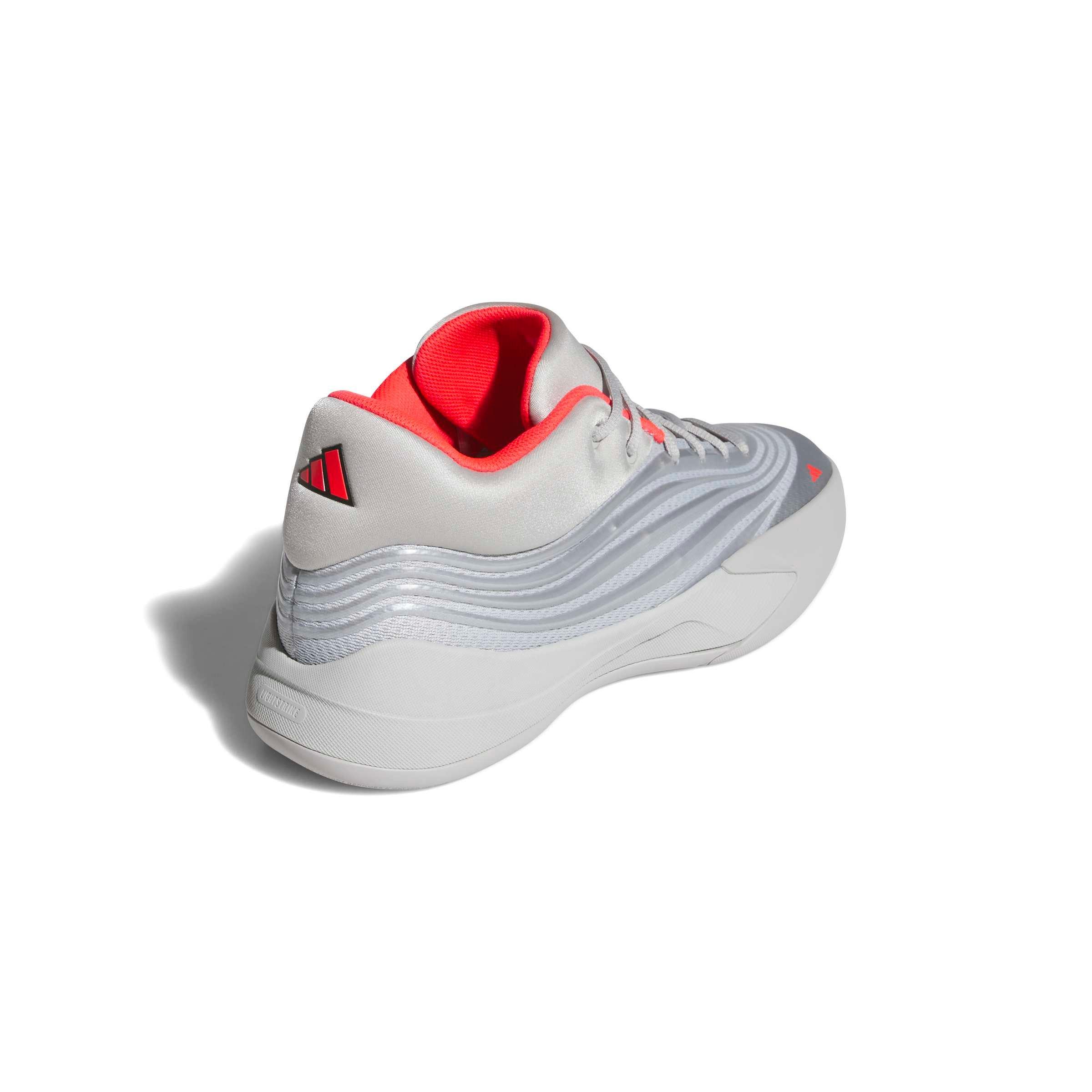 adidas DAME X "Silver Metallic/Grey Two/Lucid Red" Men's Basketball Shoe - SILVER/GREY/RED Thumbnail View 4