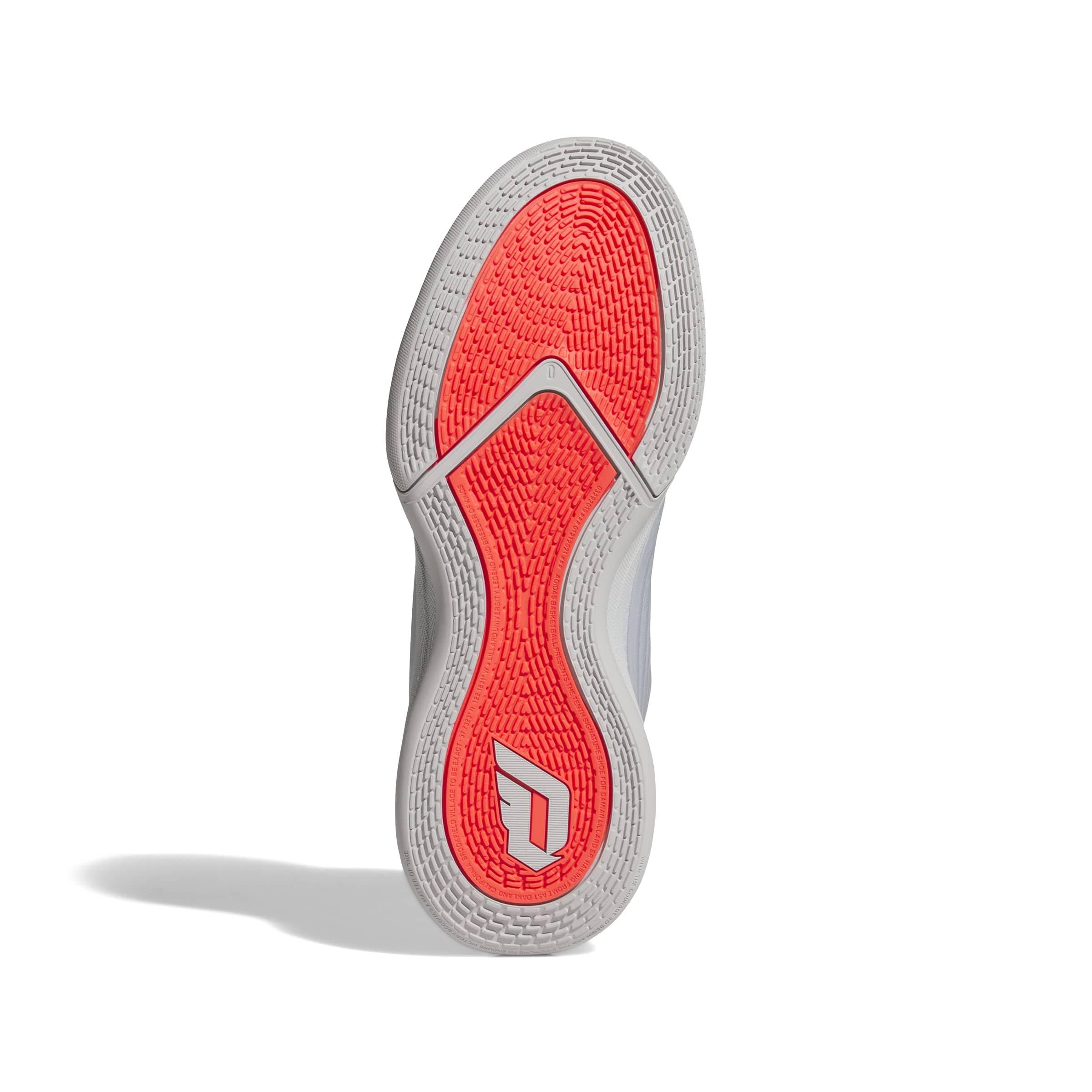 adidas DAME X "Silver Metallic/Grey Two/Lucid Red" Men's Basketball Shoe - SILVER/GREY/RED Thumbnail View 6