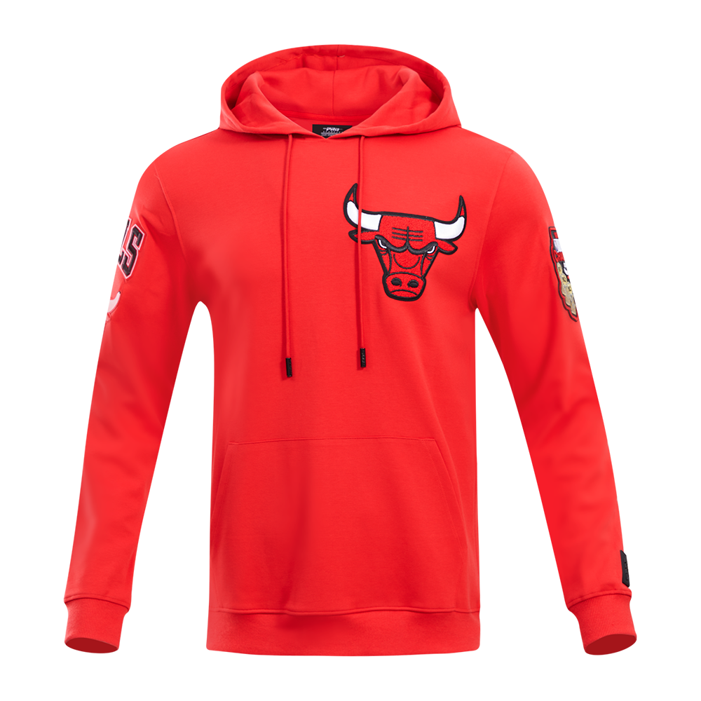Pro Standard Men's Chicago Bulls Classic Chenille DK PO Hoodie - Red - RED Thumbnail View 1
