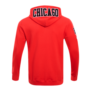 Pro Standard Men's Chicago Bulls Classic Chenille DK PO Hoodie -Red