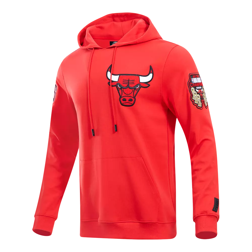 Pro Standard Men's Chicago Bulls Classic Chenille DK PO Hoodie - Red - RED