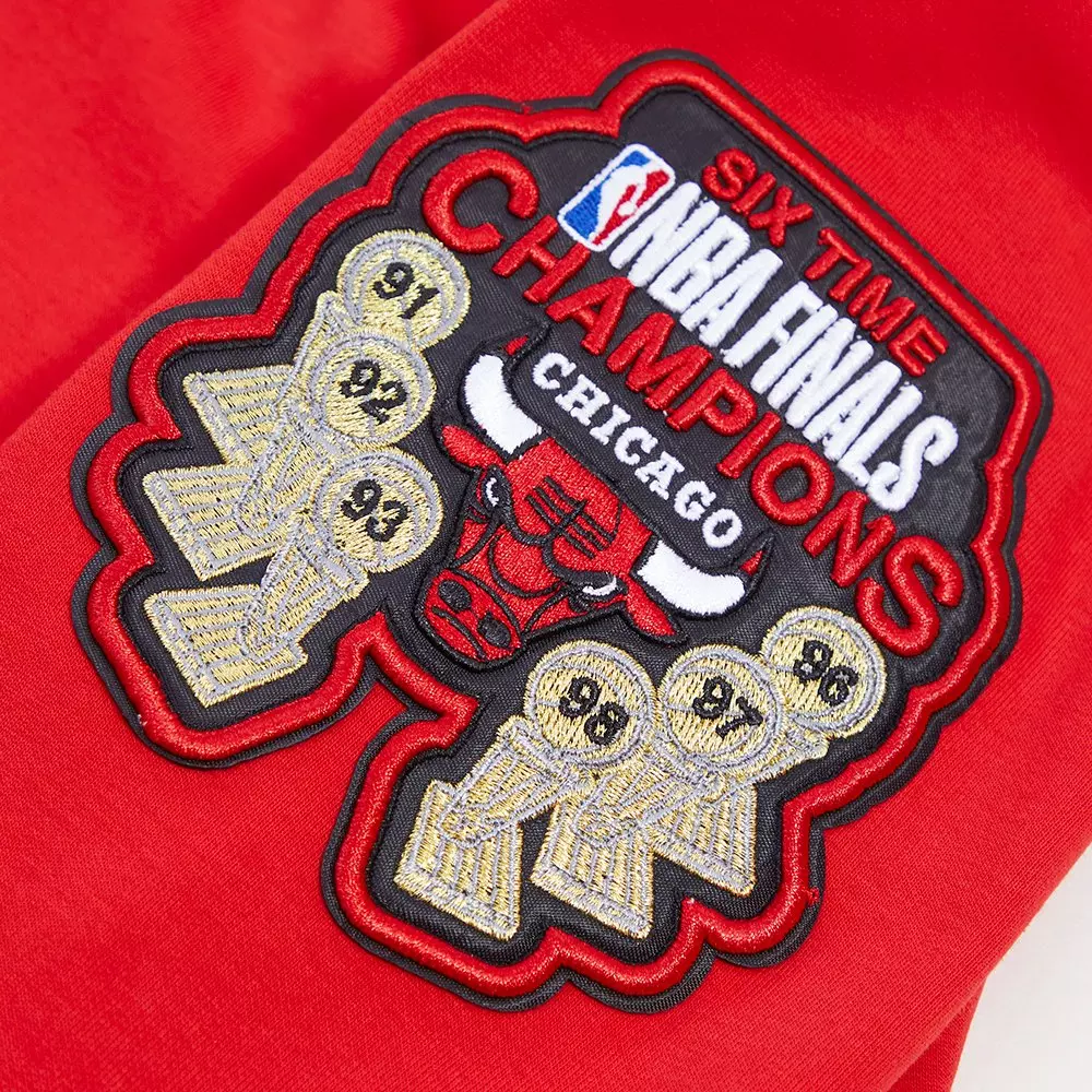 Pro Standard Men's Chicago Bulls Classic Chenille DK PO Hoodie -Red - RED