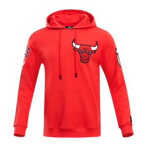 Pro Standard Men's Chicago Bulls Classic Chenille DK PO Hoodie -Red