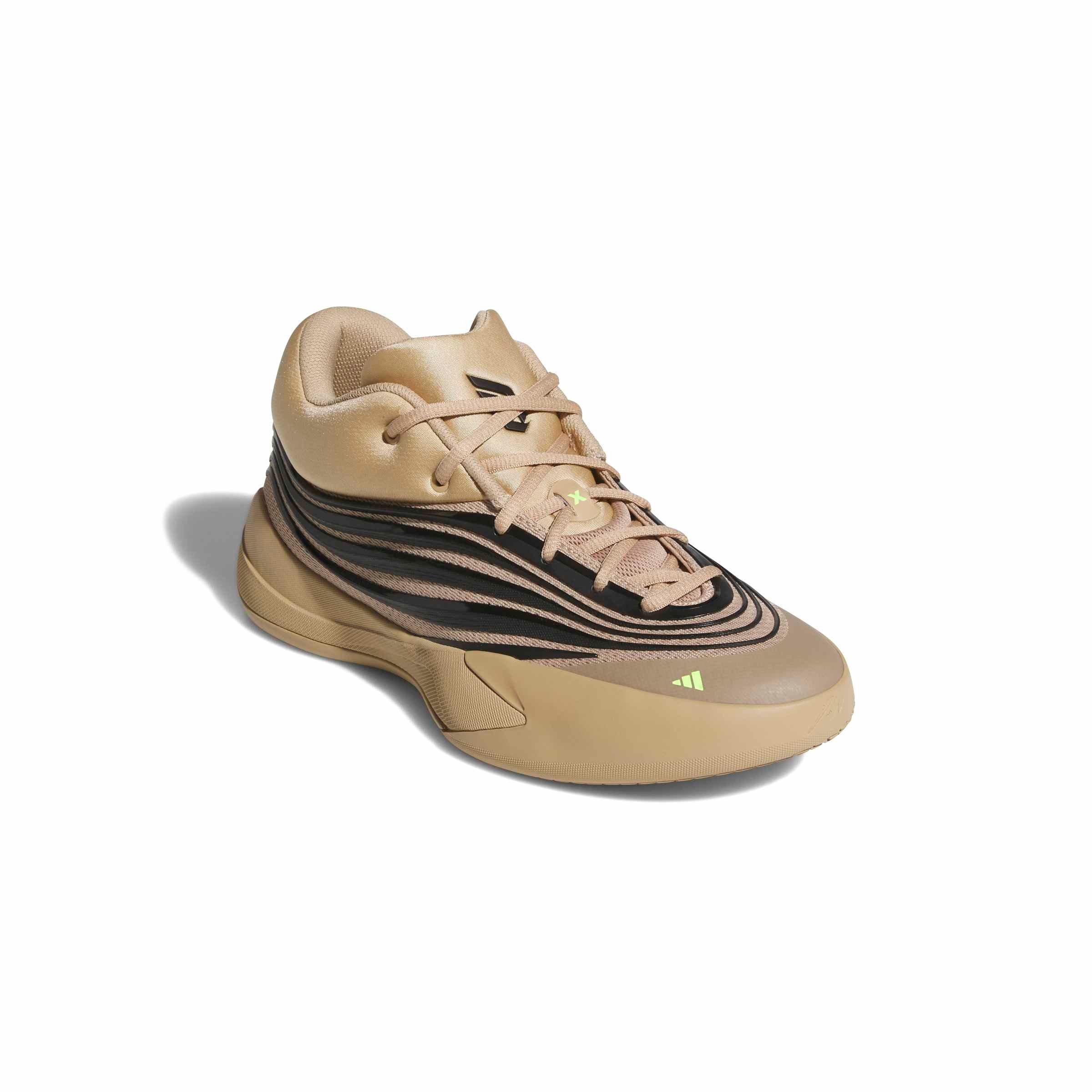 adidas DAME X "Warm Sandstone/Core Black/Lucid Lemon" Men's Basketball Shoe - SANDSTONE/BLACK/LEMON Thumbnail View 3