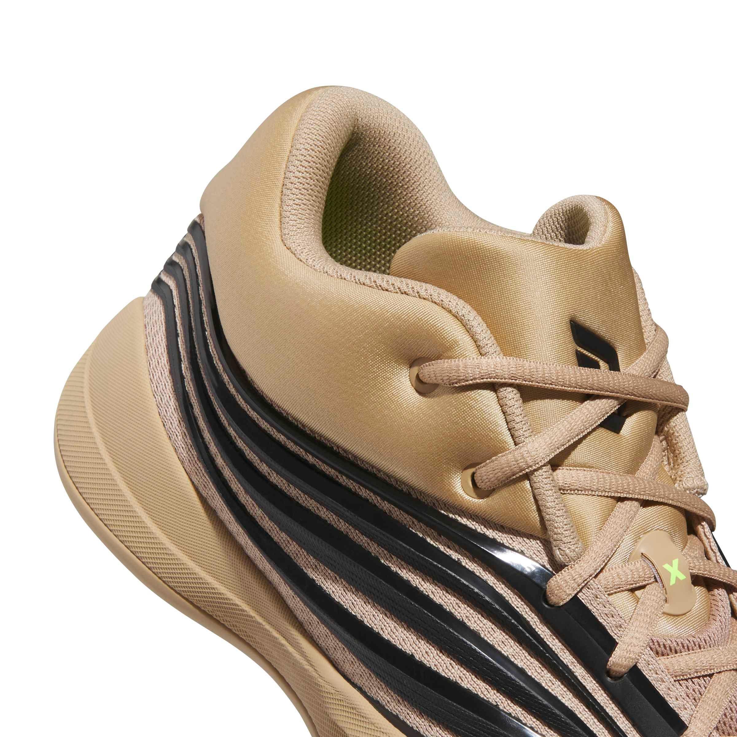 adidas DAME X "Warm Sandstone/Core Black/Lucid Lemon" Men's Basketball Shoe - SANDSTONE/BLACK/LEMON Thumbnail View 7