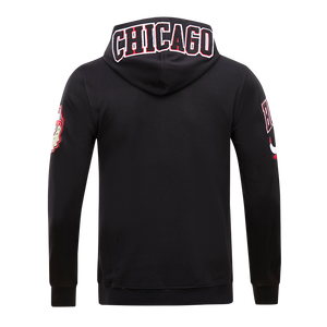 Pro Standard Men's Chicago Bulls Classic Chenille DK PO Hoodie -Black