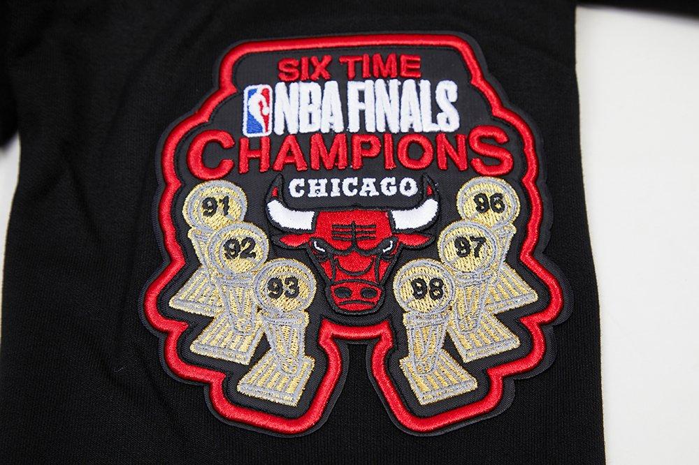 Pro Standard Men's Chicago Bulls Classic Chenille DK PO Hoodie - Black - BLACK Thumbnail View 6