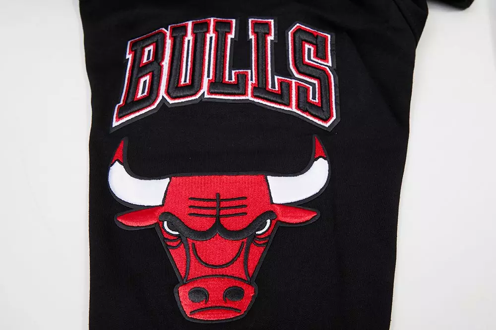 Pro Standard Men's Chicago Bulls Classic Chenille DK PO Hoodie - Black - BLACK