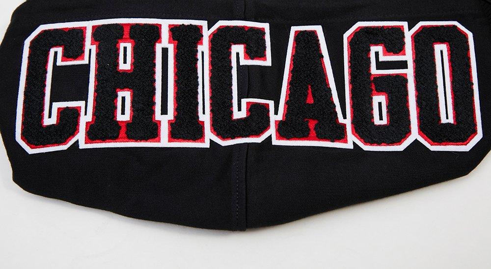 Pro Standard Men's Chicago Bulls Classic Chenille DK PO Hoodie - Black - BLACK Thumbnail View 8