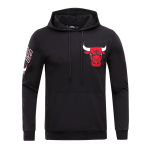 Pro Standard Men's Chicago Bulls Classic Chenille DK PO Hoodie -Black