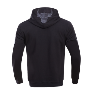 Pro Standard Men's Chicago Bulls Triple Black Logo Hoodie