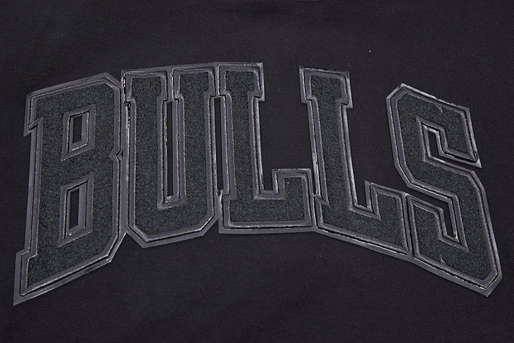 Pro Standard Men's Chicago Bulls Triple Black Logo Hoodie - BLACK Thumbnail View 5