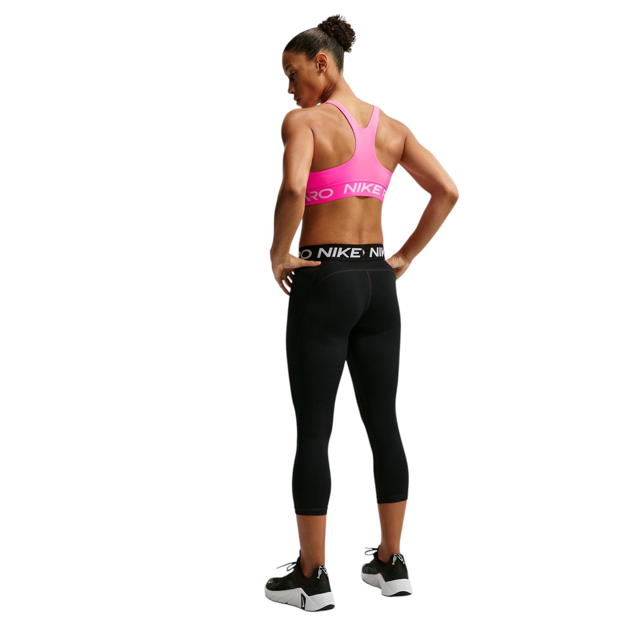 Nike Women's Pro 365 Light-Support Non-Padded Sports Bra - Pink/White - PINK/WHITE