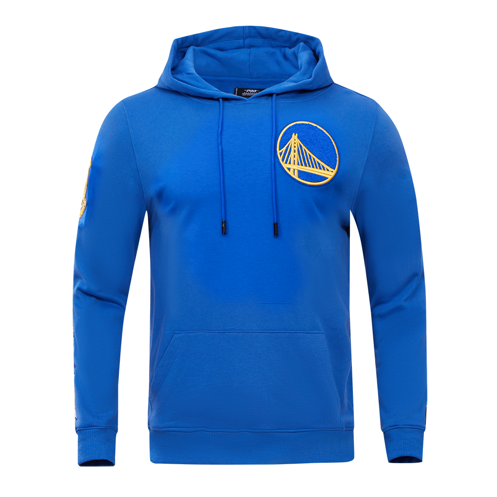 Pro Standard Men's Golden State Warriors Classic Chenille DK PO Hoodie -Royal Blue - ROYAL BLUE Thumbnail View 1