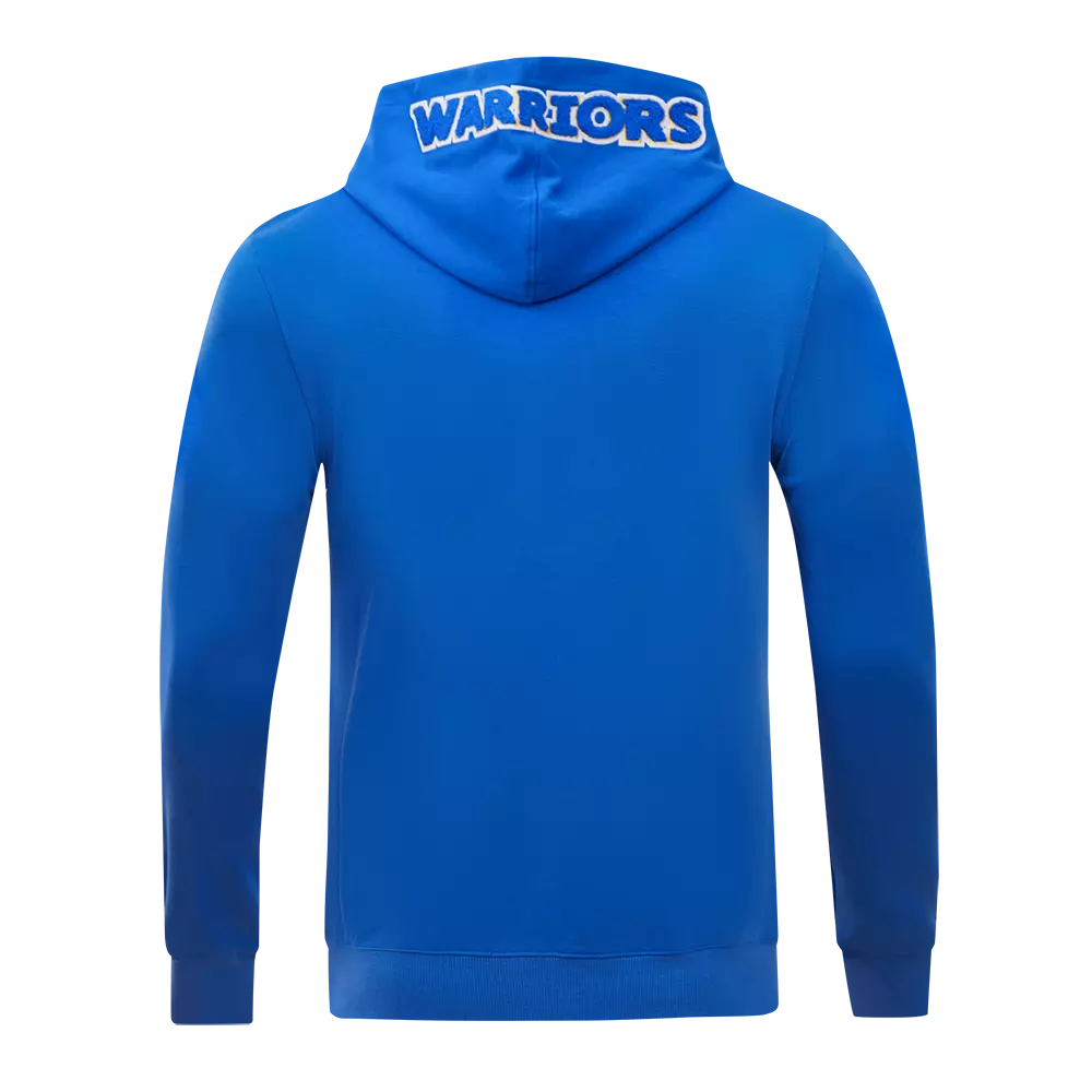 Pro Standard Men's Golden State Warriors Classic Chenille DK PO Hoodie -Royal Blue - ROYAL BLUE