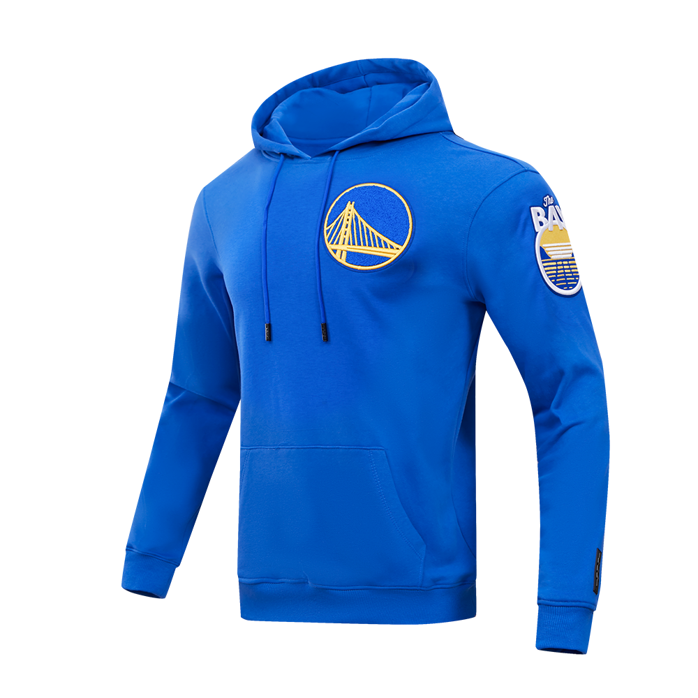 Pro Standard Men's Golden State Warriors Classic Chenille DK PO Hoodie -Royal Blue - ROYAL BLUE Thumbnail View 3