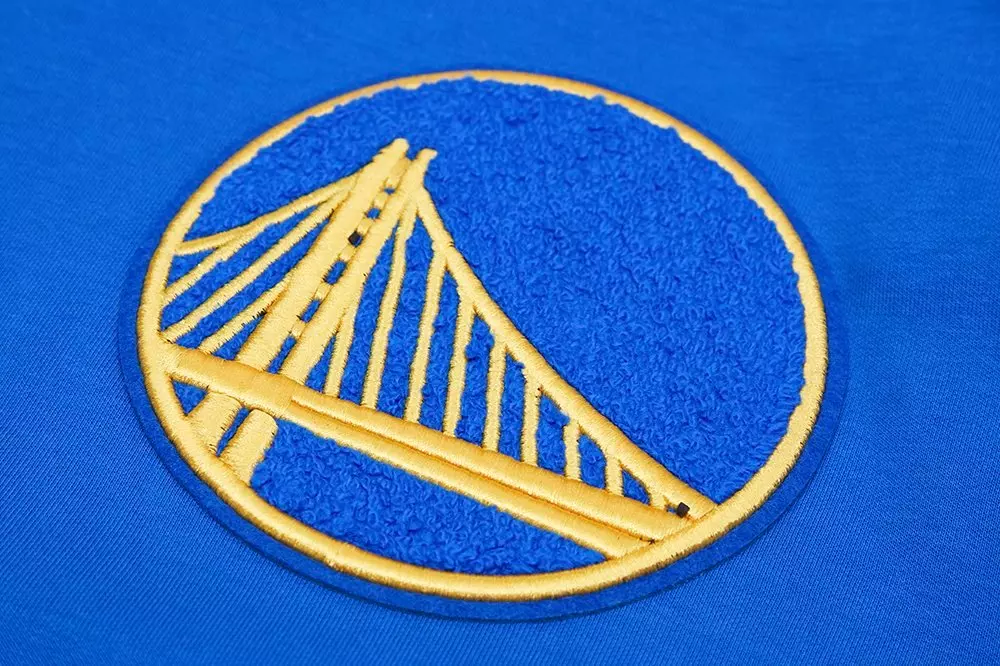 Pro Standard Men's Golden State Warriors Classic Chenille DK PO Hoodie -Royal Blue - ROYAL BLUE