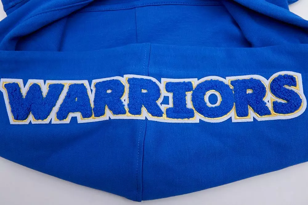 Pro Standard Men's Golden State Warriors Classic Chenille DK PO Hoodie -Royal Blue - ROYAL BLUE