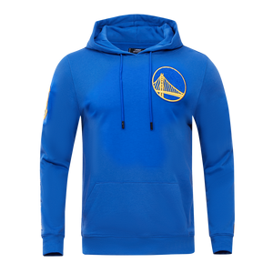Pro Standard Men's Golden State Warriors Classic Chenille DK PO Hoodie -Royal Blue