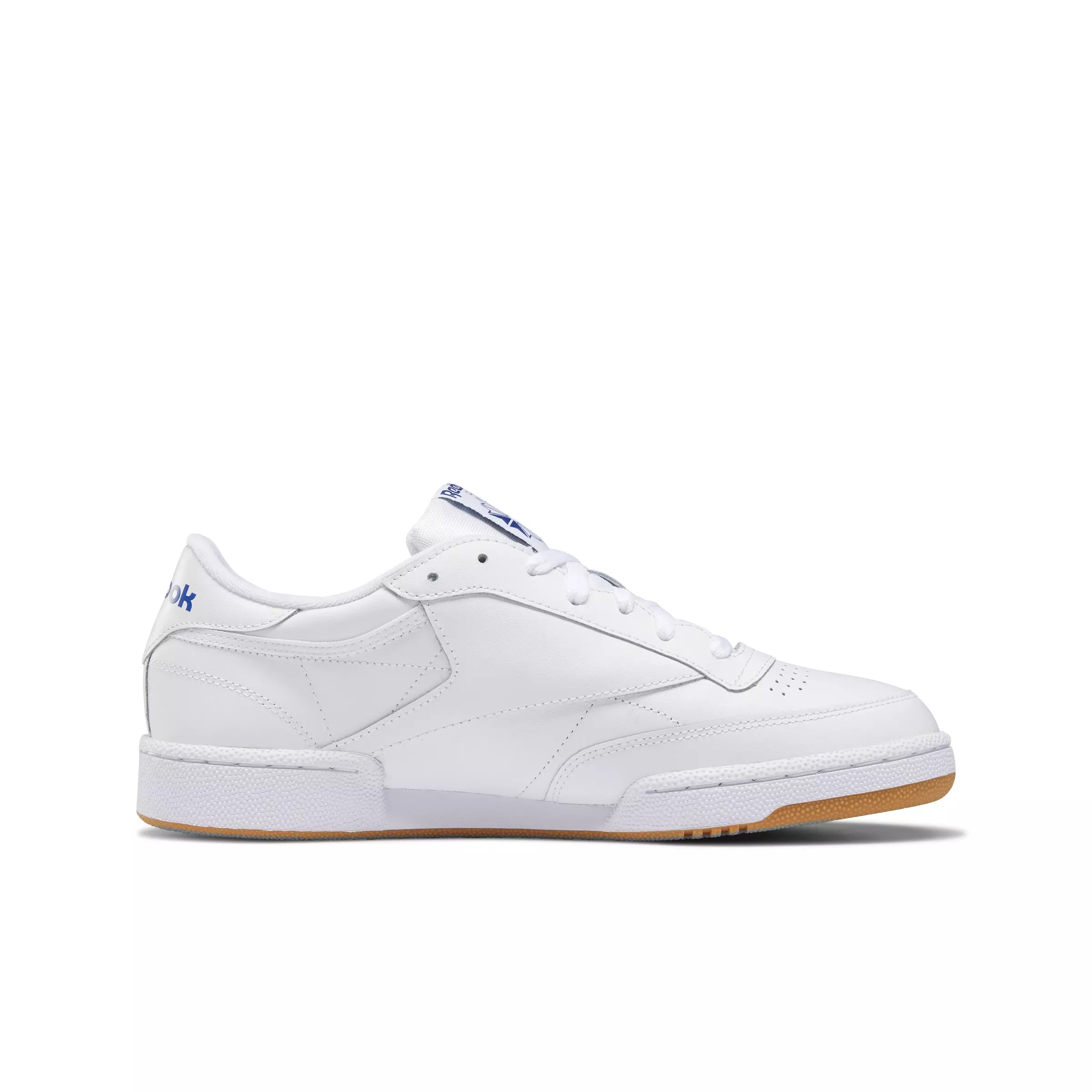 Reebok Club C 85 "Int White/Royal Gum" Grade School Boys' Shoe - WHITE/GUM