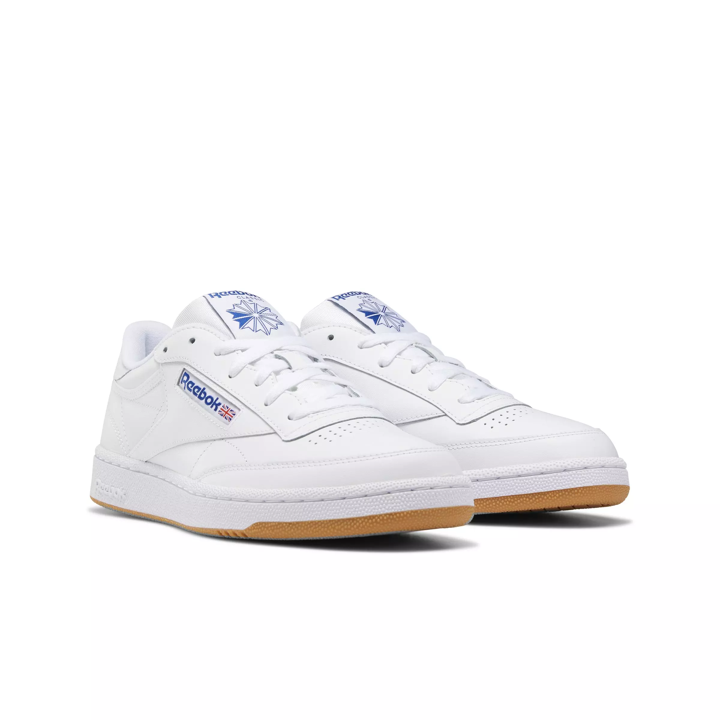 Reebok Club C 85 "Int White/Royal Gum" Grade School Boys' Shoe - WHITE/GUM