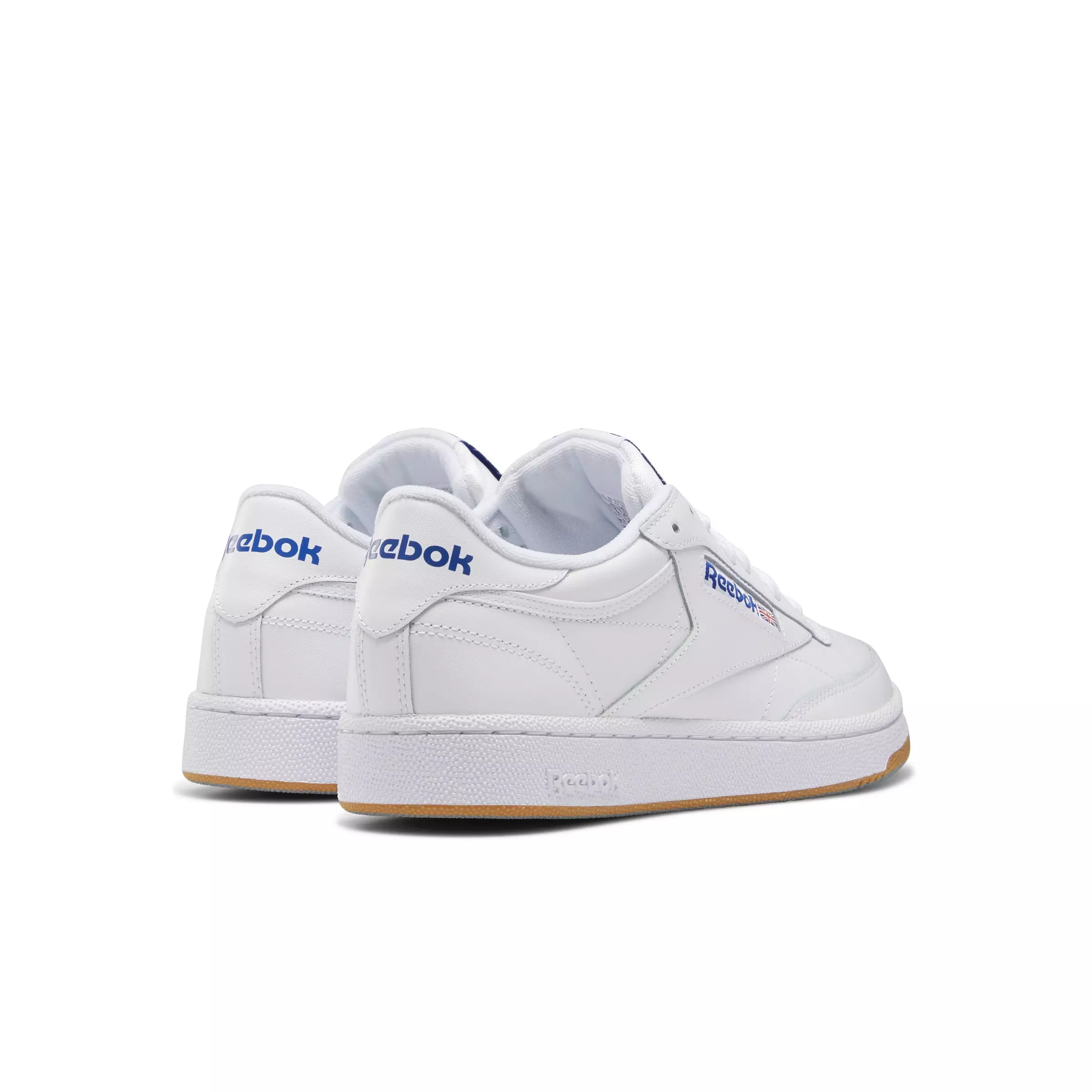 Reebok Club C 85 "Int White/Royal Gum" Grade School Boys' Shoe - WHITE/GUM
