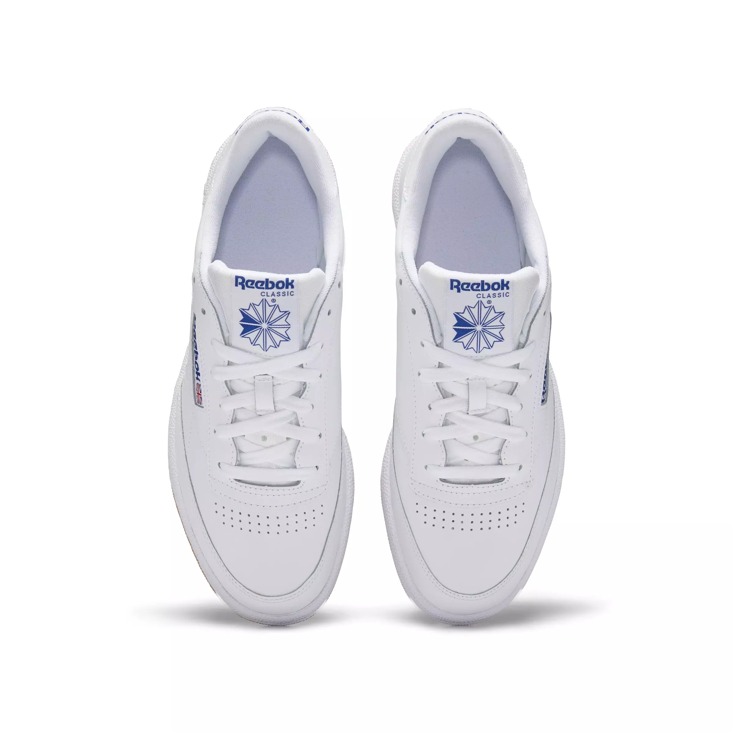 Reebok Club C 85 "Int White/Royal Gum" Grade School Boys' Shoe - WHITE/GUM