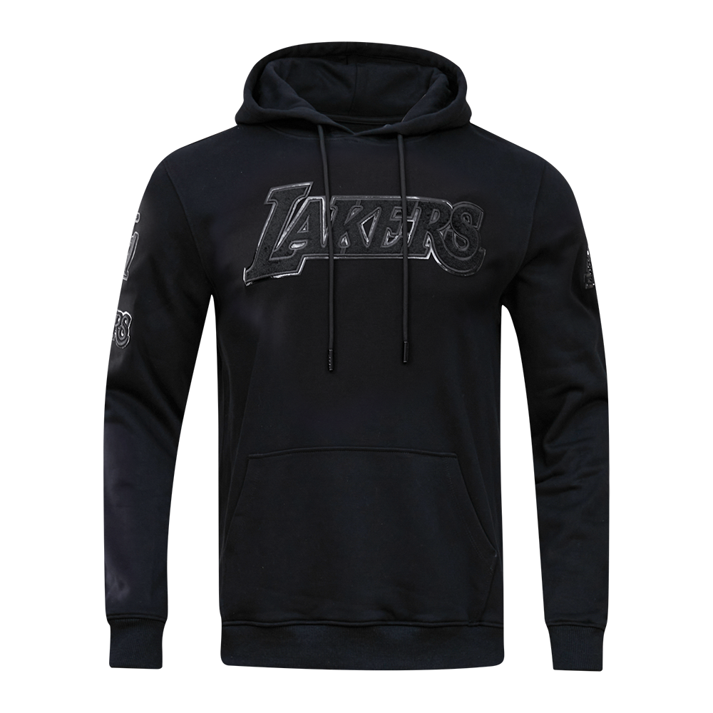 Pro Standard Men's Los Angeles Lakers Triple Black Logo Hoodie - BLACK Thumbnail View 1