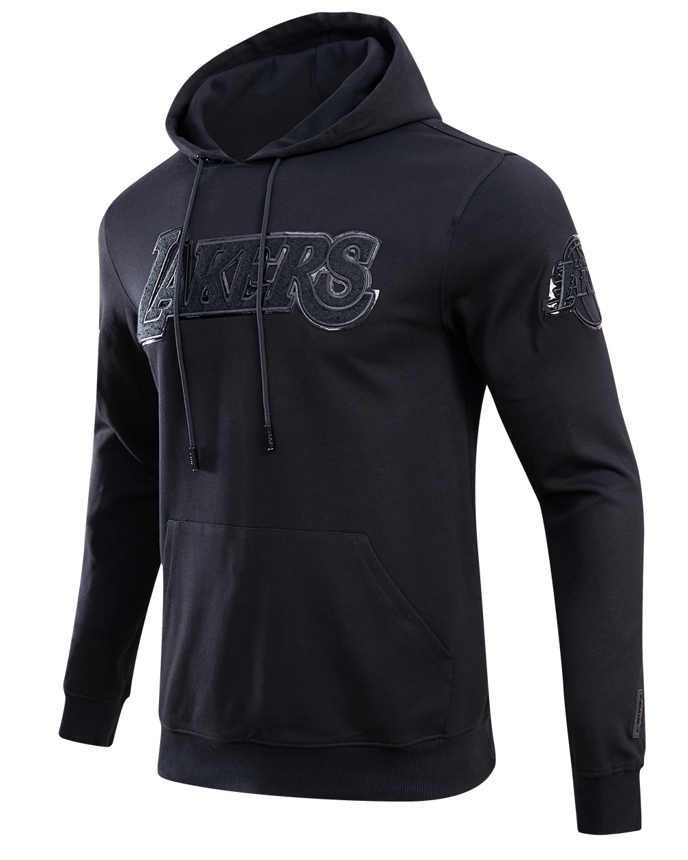Pro Standard Men's Los Angeles Lakers Triple Black Logo Hoodie - BLACK Thumbnail View 3