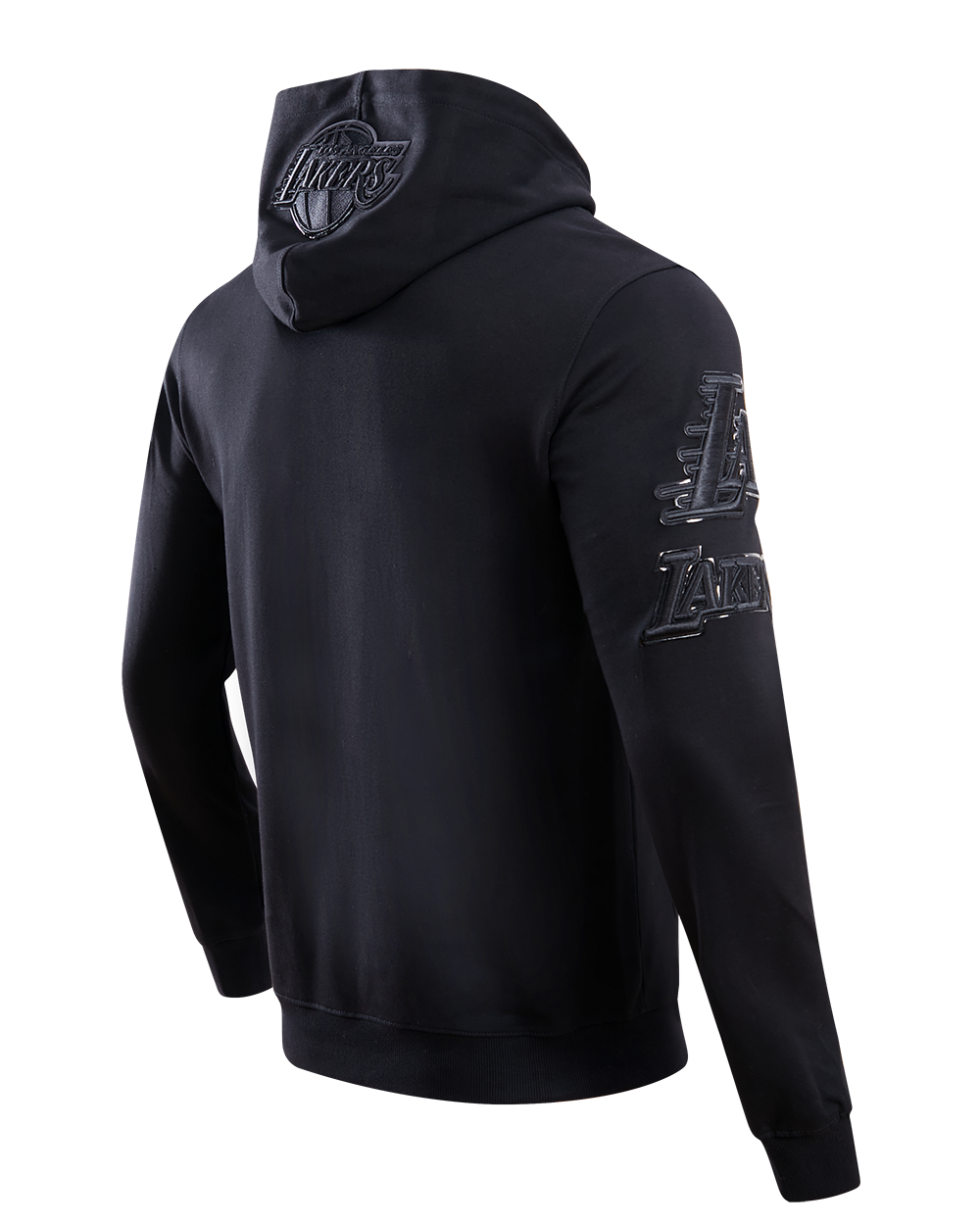 Pro Standard Men's Los Angeles Lakers Triple Black Logo Hoodie - BLACK Thumbnail View 4