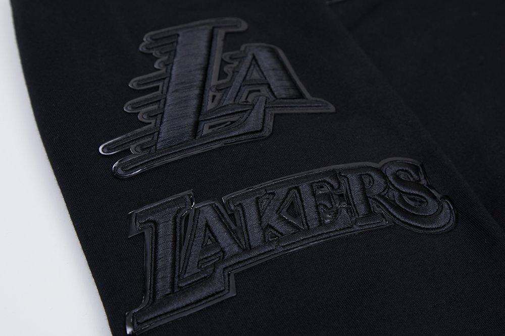 Pro Standard Men's Los Angeles Lakers Triple Black Logo Hoodie - BLACK Thumbnail View 6