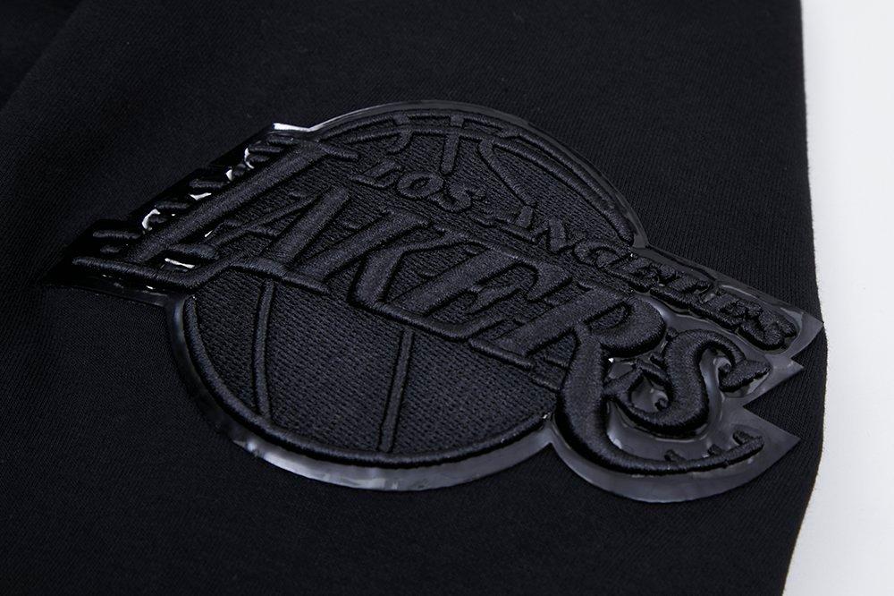 Pro Standard Men's Los Angeles Lakers Triple Black Logo Hoodie - BLACK Thumbnail View 7