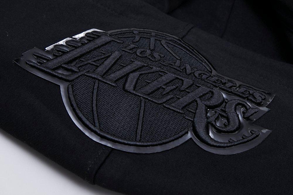 Pro Standard Men's Los Angeles Lakers Triple Black Logo Hoodie - BLACK Thumbnail View 8