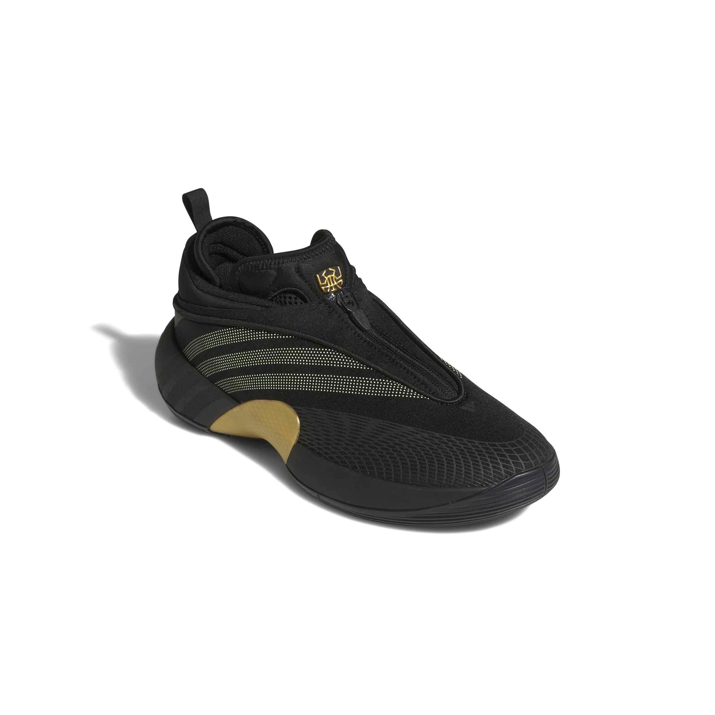 adidas D.O.N. ISSUE 7 "Core Black/Gold Met./Ice Gold Metallic" Men's Basketball Shoe - BLACK/GOLD/GOLD Thumbnail View 3