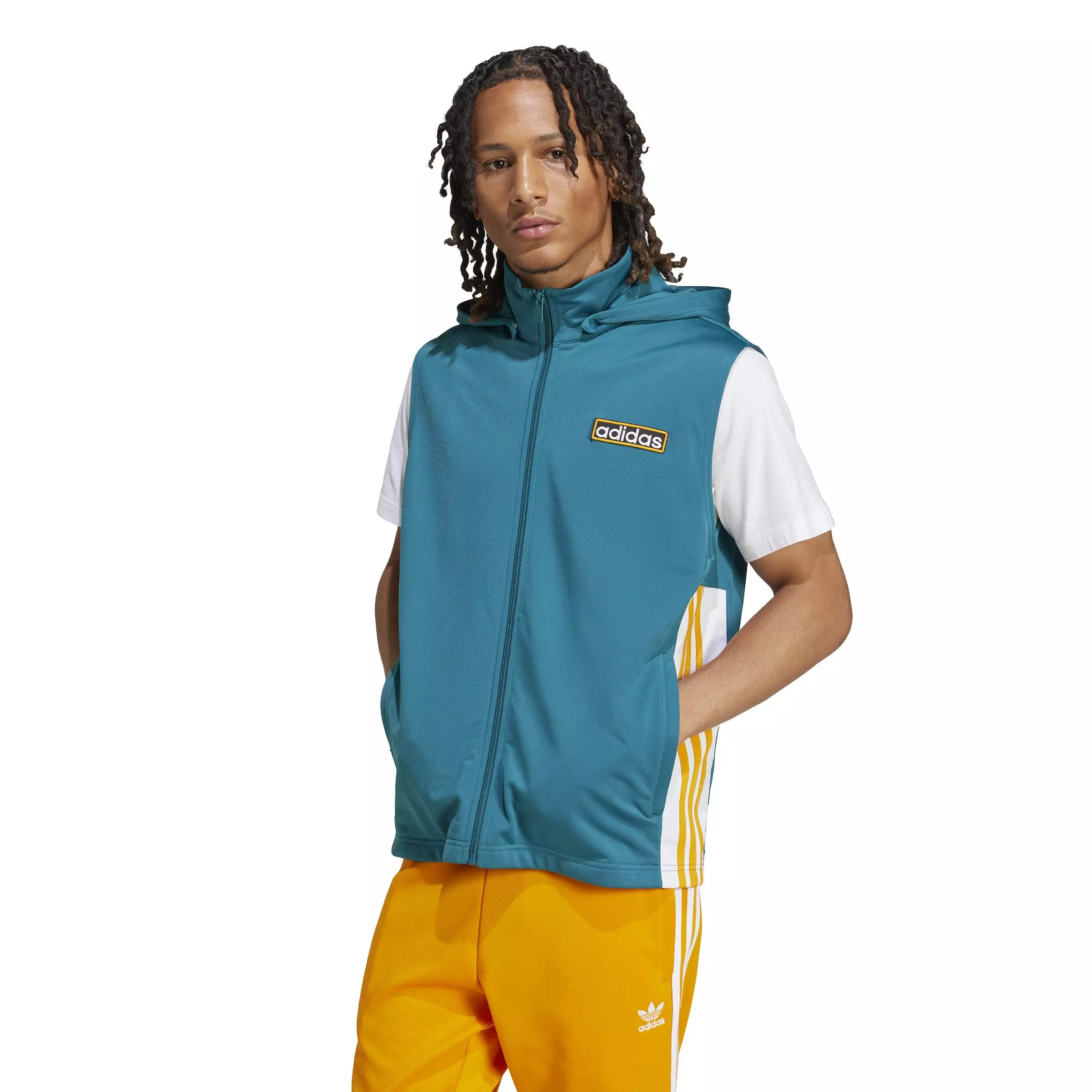 adidas Originals Men's Adibreak Vest -Turquoise - TURQUOISE 