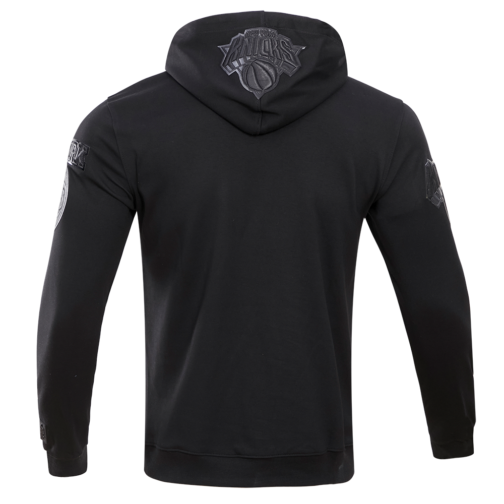 Pro Standard Men's New York Knicks Triple Black Zipper Jacket - BLACK Thumbnail View 2