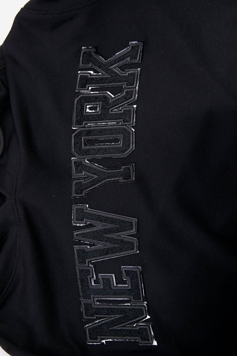 Pro Standard Men's New York Knicks Triple Black Zipper Jacket - BLACK Thumbnail View 6