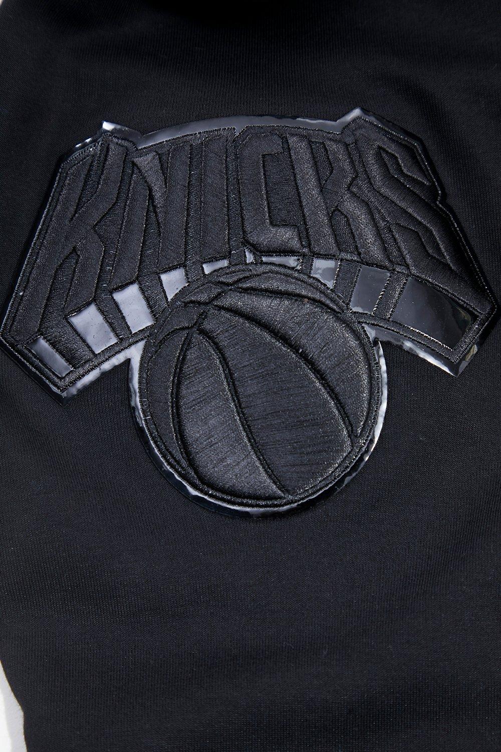 Pro Standard Men's New York Knicks Triple Black Zipper Jacket - BLACK Thumbnail View 7