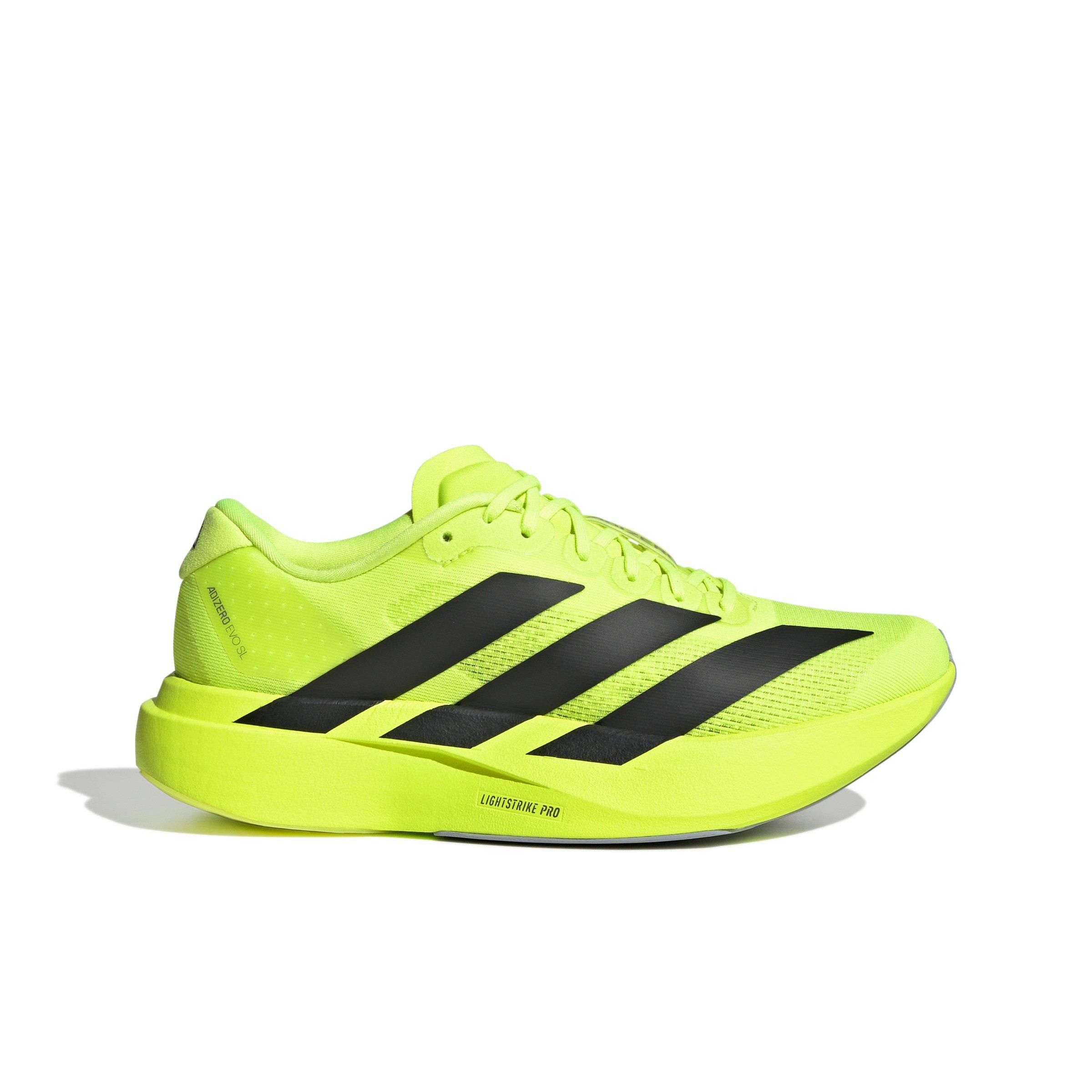 adidas Adizero EVO SL "Lucid Lemon/Core Black/Matte Silver" Women's Running Shoe - LEMON/BLACK/SILVER Thumbnail View 1
