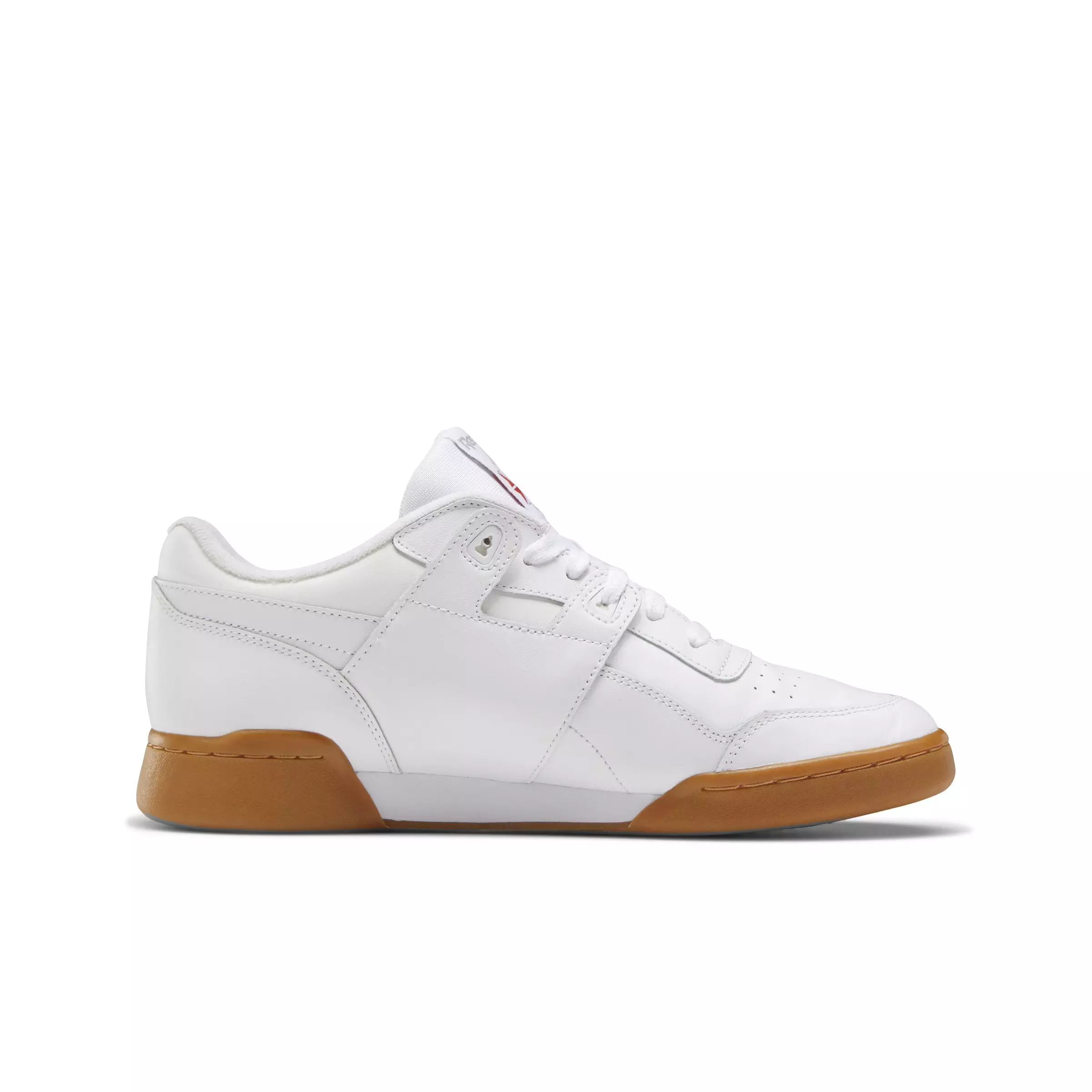 Reebok Workout Plus "White/Carbon/Classic Red/Reebok Royal Gum" Grade School Boys' Training Shoe - WHITE/CARBON/RED/ROYAL