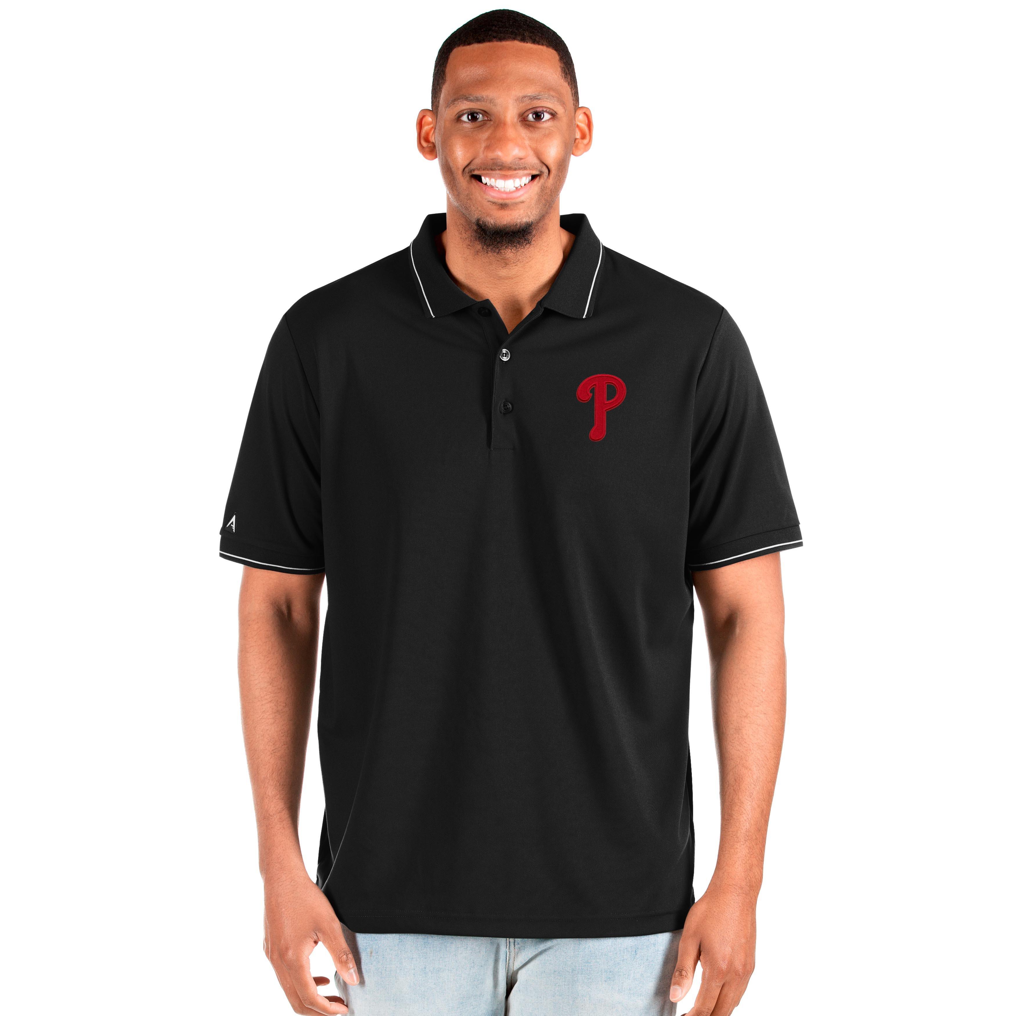 Boston Red Sox Antigua Big & Tall Affluent Polo - Black