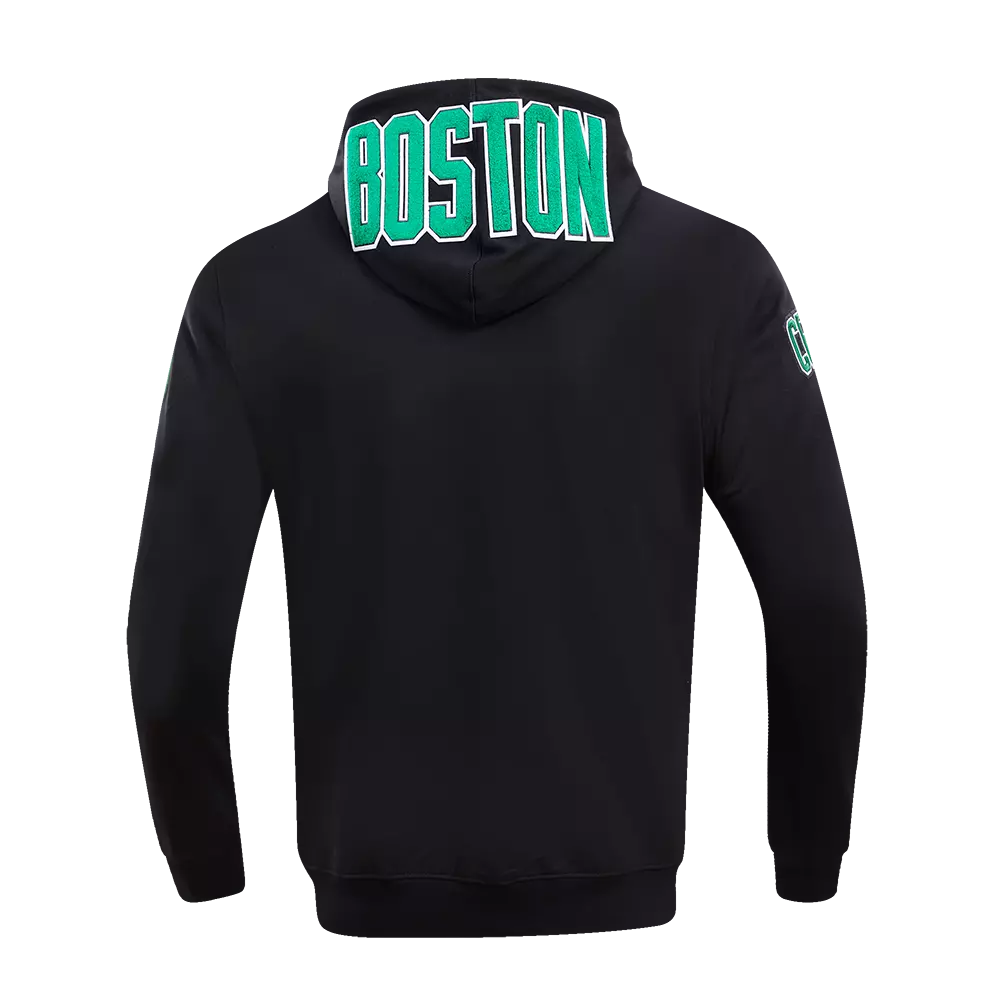 Pro Standard Men's Boston Celtics Classic Chenille DK Full-Zip Pullover Jacket - Black - BLACK