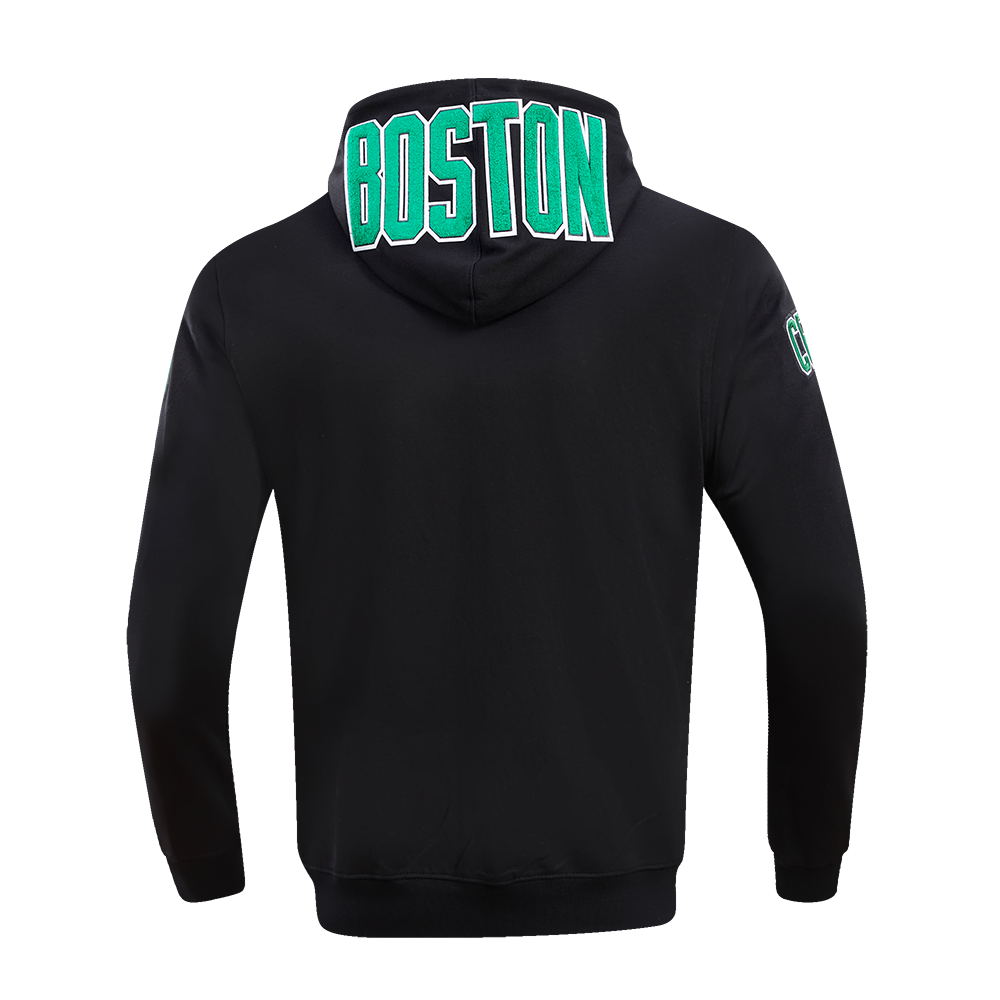 Pro Standard Men's Boston Celtics Classic Chenille DK Full-Zip Pullover Jacket -Black - BLACK Thumbnail View 2