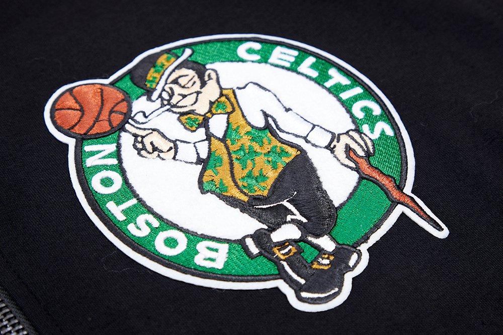Pro Standard Men's Boston Celtics Classic Chenille DK Full-Zip Pullover Jacket -Black - BLACK Thumbnail View 5