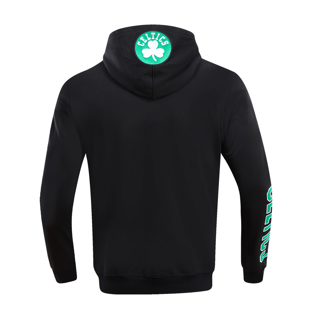 Pro Standard Men's Boston Celtics Classic Fleece PO Hoodie -Black - BLACK Thumbnail View 2
