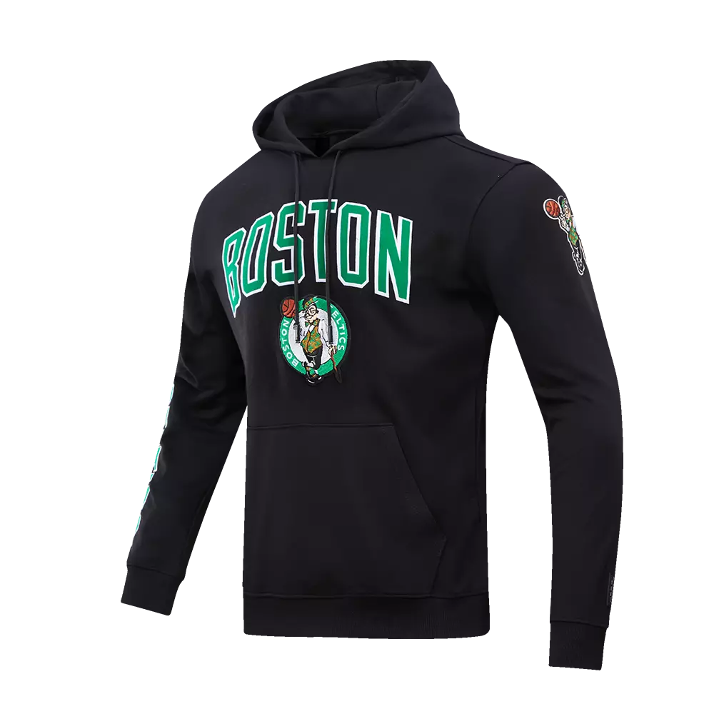 Pro Standard Men's Boston Celtics Classic Fleece PO Hoodie - Black - BLACK